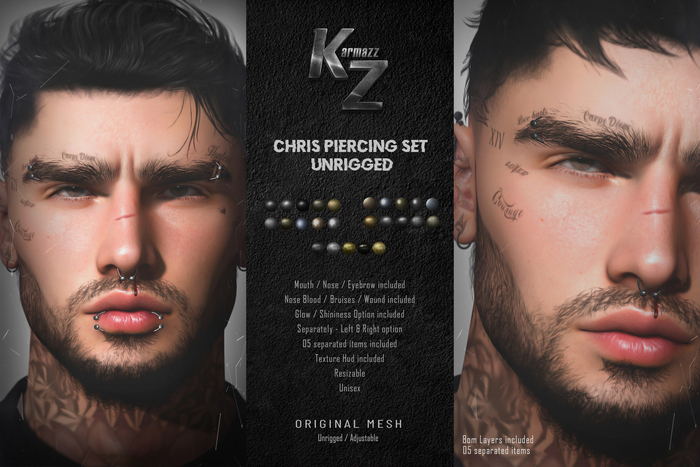 KARMAZZ - Chris Piercing Set - Unrigged