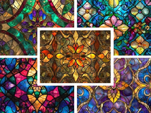 Texture Stain Glass Dark FULL PERM