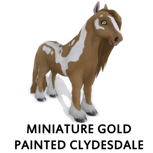 Mini Gold Painted Clyde Stud