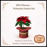 DFS Flowers - Poinsettia Santas Hat - ACTUAL ITEM