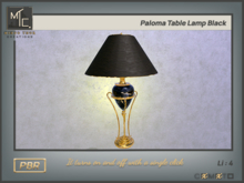 Paloma Table Lamp Black – Elegant PBR Lamp