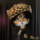 *DLUXE* DINKIE'S LOU FLAT CAP* cheetah