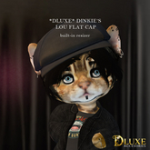 *DLUXE* DINKIE'S LOU FLAT CAP* black leather