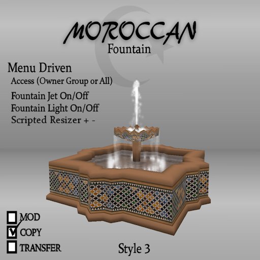 Moroccan fountain 3
