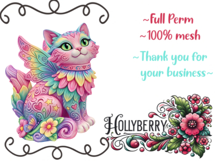 HB: Pastel Rainbow Angel Cat FuLL PERM