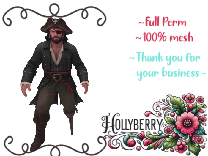 HB: Pirate Captain Statue FuLL PERM
