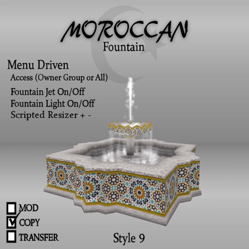 Moroccan fountain 9