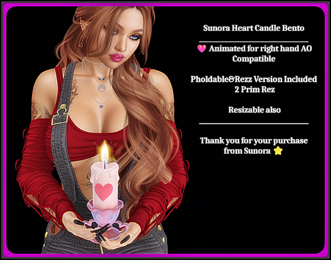 Sunora Heart Candle Bento