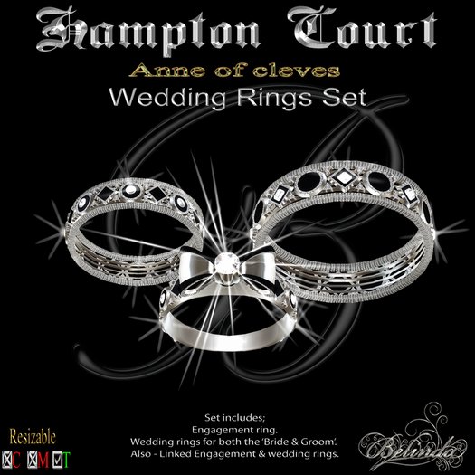 Anne Of Clieves - Wedding Rings Set