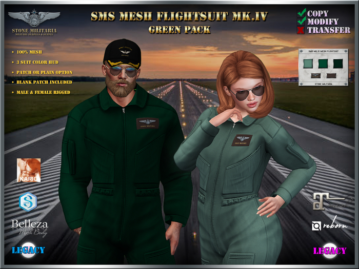 SMS Mk.IV Mesh Flightsuit - GREEN Pack