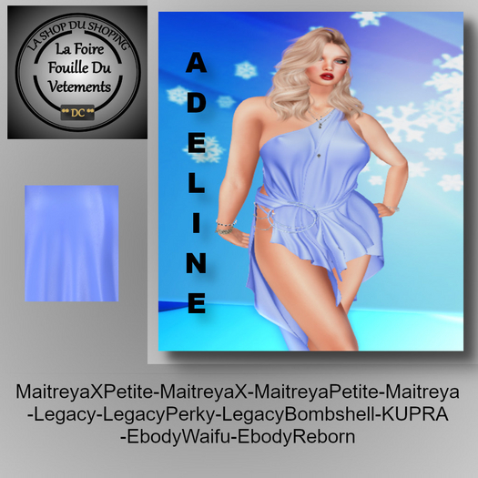 ** DC ** ROBE ADELINE N14 _ V.1 _ VIOLET FONCER_"UNPACKER /HUD"
