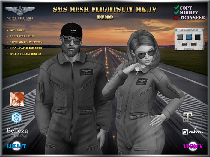SMS Mk.IV Mesh Flightsuit - DEMO