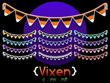 {Vixen} - Candycorn Quilt Banner - { Fat Pack }
