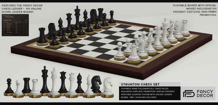 Fancy Decor: Staunton Chess Set