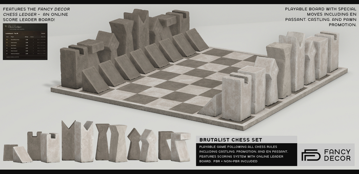 Fancy Decor: Brutalist Chess Set