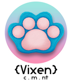 {Vixen} - Kitty Beans Throw Pillow - { #06 Aqua }