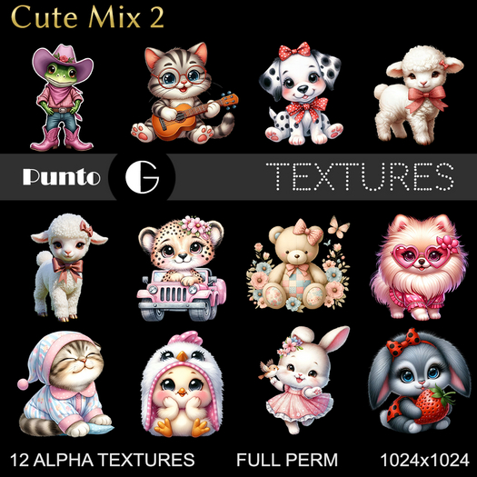 Full Perm Textures - Cute Mix 2