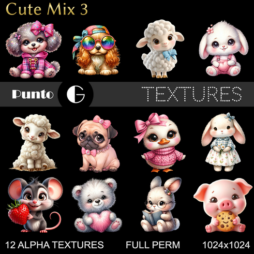 Full Perm Textures - Cute Mix 3