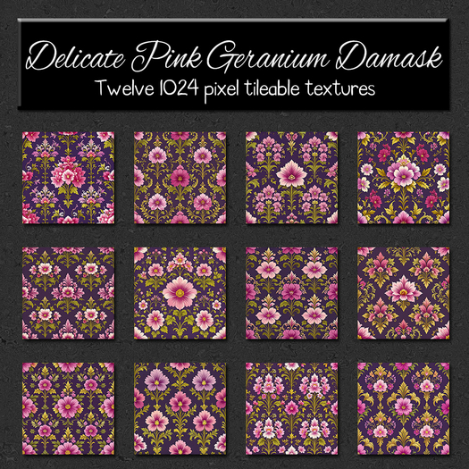*Wallflowers* Delicate Pink Geranium Damask