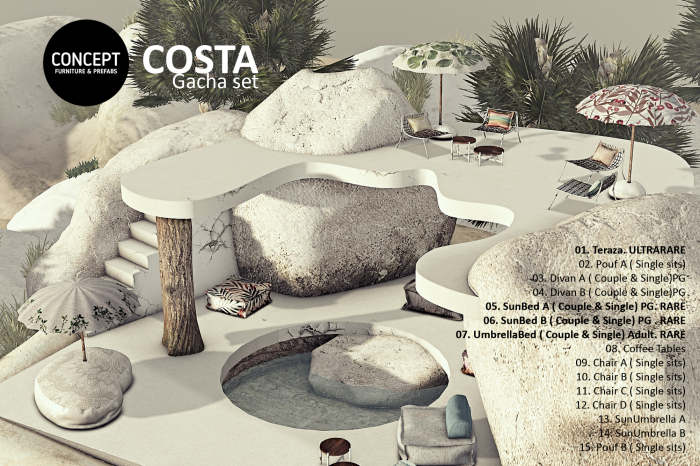 01. Concept} COSTA. Terraza. RARE