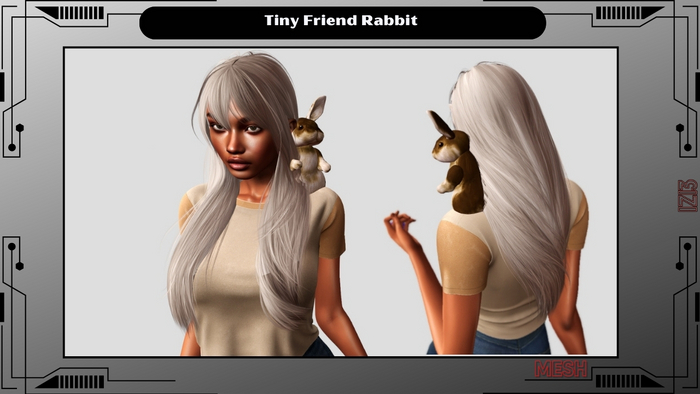 Tiny Friend Rabbit - Copy & Modify Mesh (Wearable)