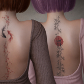 Carol  G.  - Oriental Spine Back Tattoo Duo [BOM]