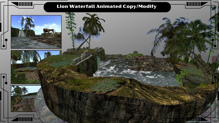 MEGA Waterfall with Animated Animals - Copy/Modify