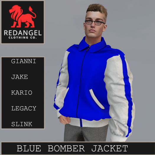 Blue & White Bomber Jacket