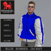 Blue & White Bomber Jacket