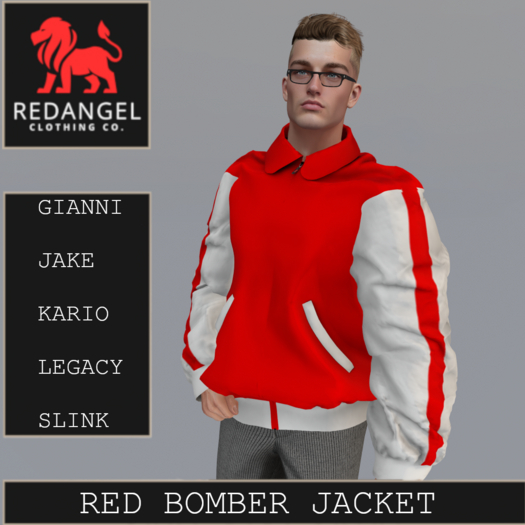 Red & White Bomber Jacket