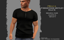 Praga Weekender Henley - Black