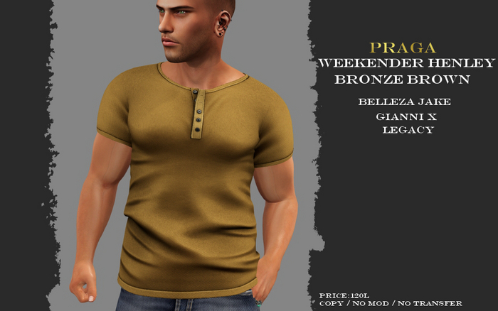 Praga Weekender Henley - Bronze Brown