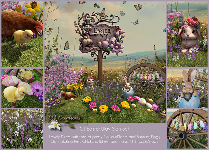 CJ Easter Way Sign Set