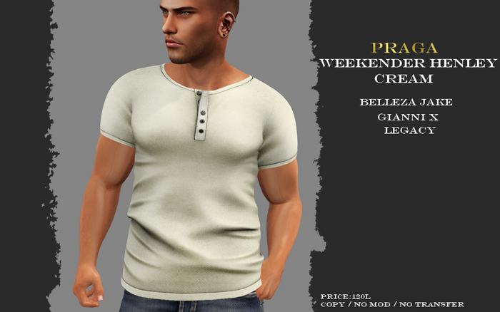 Praga Weekender Henley - Cream