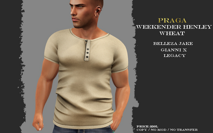 Praga Weekender Henley - Wheat