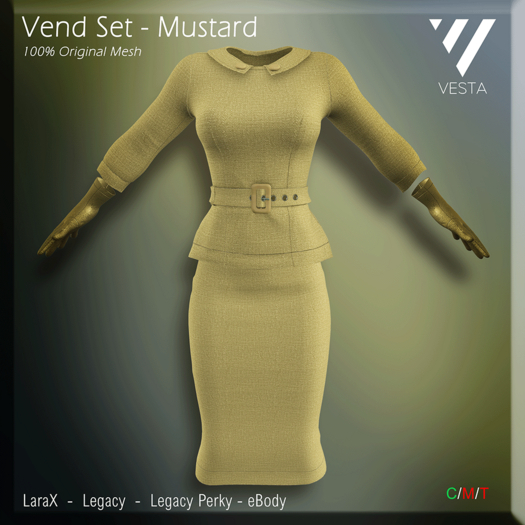 VESTA - Vend Set - Mustard