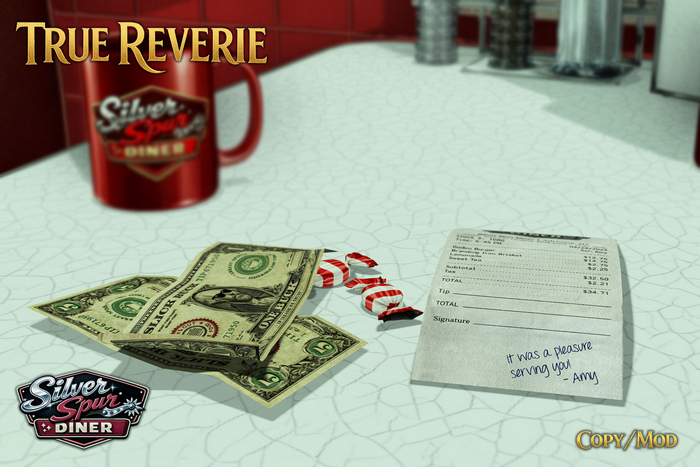 [True Reverie] Silver Spur Diner - Receipt and Tip