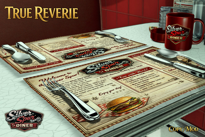 [True Reverie] Silver Spur Diner - Placemat