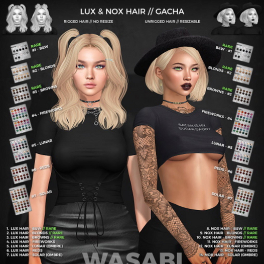 Wasabi // Lux Mesh Hair - #6 Reds