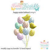 happy easter balloon's  strip's