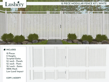 [LUSHERY] 12 Piece Modular Fence Kit - WHITE