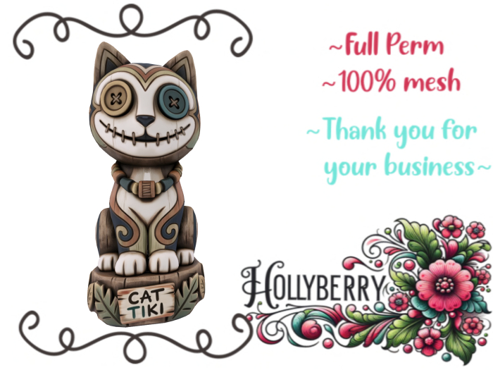 HB: Tiki Cat Statue FuLL PERM