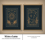 Moss & Luna- Lola Framed Prints Blue (add)