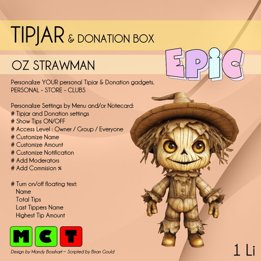 [EPIC TipJar] Oz StrawMan (ADD ME)