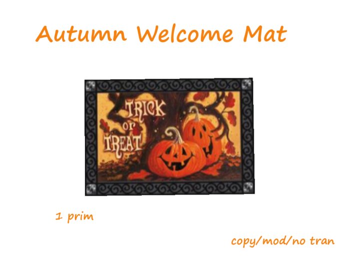 Autumn Halloween Welcome Rug