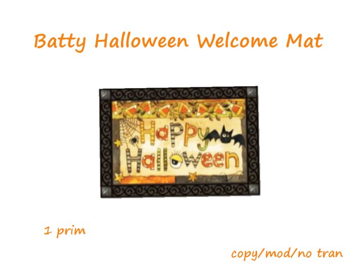 Batty Halloween Welcome Rug
