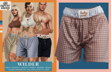 Never Sleep // Wilder Boxers // Brown Gingham