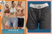 Never Sleep // Wilder Boxers // Charcoal Stripe