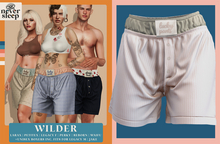 Never Sleep // Wilder Boxers // Cream Stripe