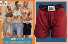 Never Sleep // Wilder Boxers // Red Stripe